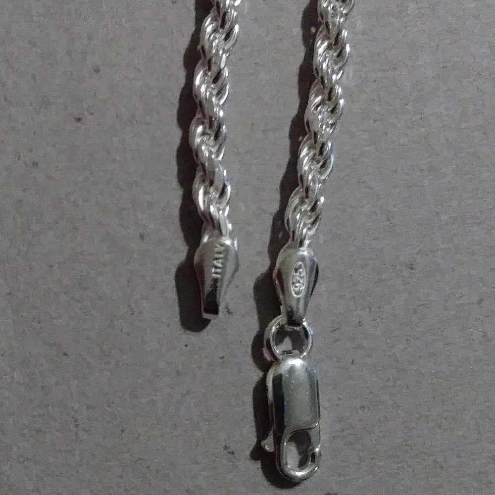 .925 Sterling Silver Rope bracelet #86